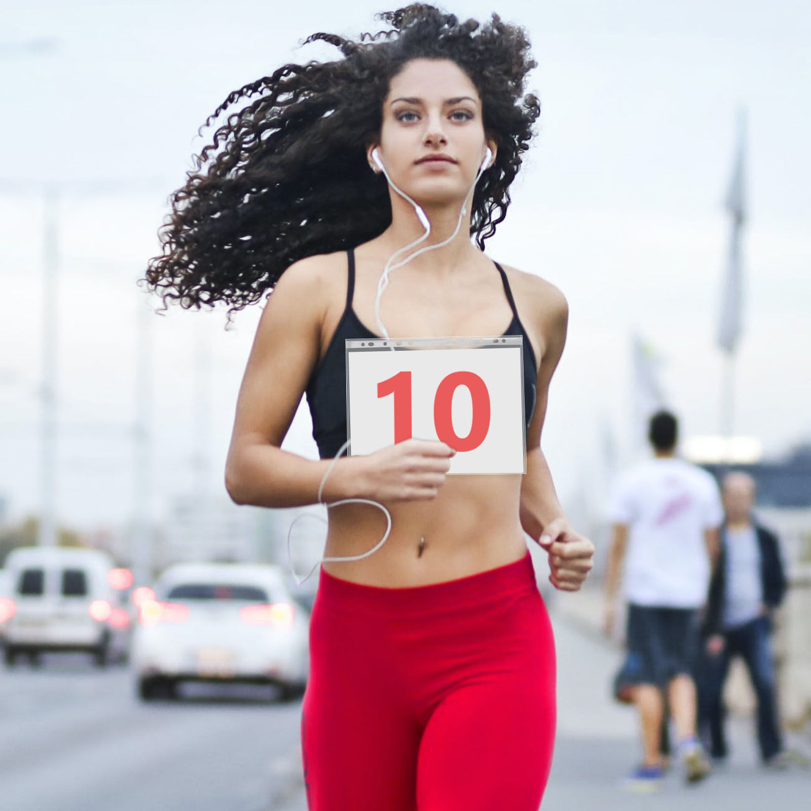 Race Bib - 100 Adet Şeffaf Numara Tutucu -