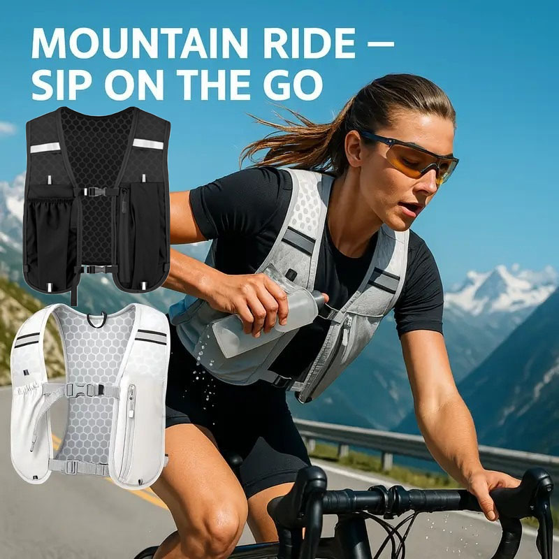 Hydration Vest - Uniseks, Su Geçirmez, Nefes Alabilen, Hafif