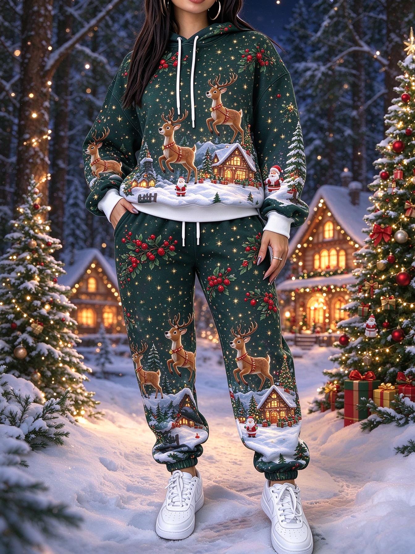 Kadınlar için Noel Temalı İki  - Joggers Pants incelemesi ve fiyatı